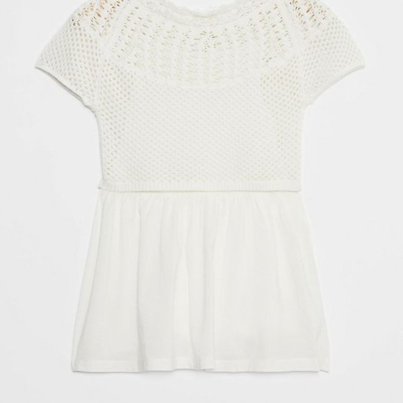 Anthropologie MEADOW CROCHET BABYDOLL TOP S - Picture 2 of 13